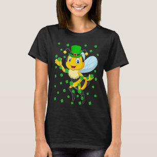 Irish Shamrock Leprechaun Bee St Patrick's Day T-Shirt