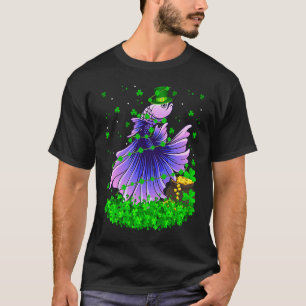 Irish Shamrock Leprechaun Betta Fish St Patrick's  T-Shirt