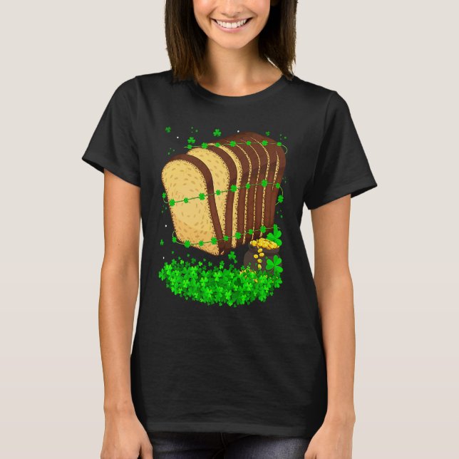 Irish Shamrock Leprechaun Bread St Patrick's Day T-Shirt (Front)