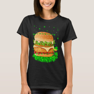 Irish Shamrock Leprechaun Burger St Patrick's Day T-Shirt