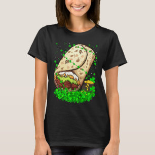 Irish Shamrock Leprechaun Burrito St Patrick's Day T-Shirt