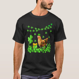 Irish Shamrock Leprechaun Chicken St Patricks Day T-Shirt