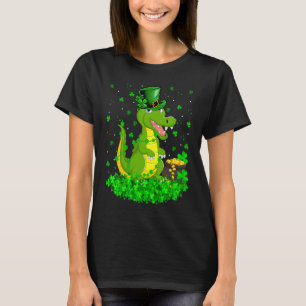 Irish Shamrock Leprechaun Crocodile St Patrick's D T-Shirt