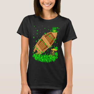 Irish Shamrock Leprechaun Fishing Boat St Patrick' T-Shirt