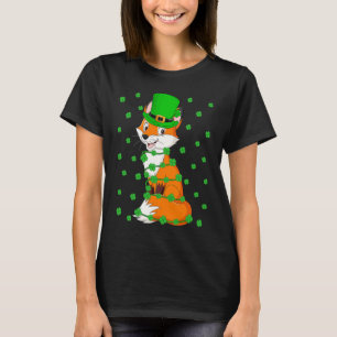 Irish Shamrock Leprechaun Fox St Patrick's Day T-Shirt