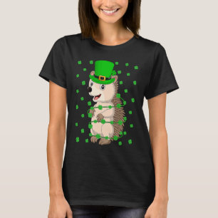 Irish Shamrock Leprechaun Hedgehog St Patrick's Da T-Shirt