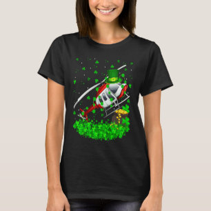 Irish Shamrock Leprechaun Helicopter St Patrick's  T-Shirt