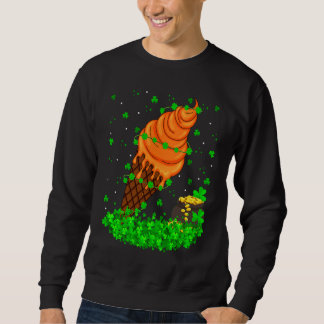 Irish Shamrock Leprechaun Ice Cream St Patrick's D Sweatshirt