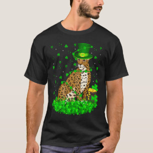Irish Shamrock Leprechaun Jaguar St Patrick's Day T-Shirt