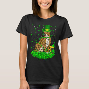 Irish Shamrock Leprechaun Jaguar St Patrick's Day T-Shirt