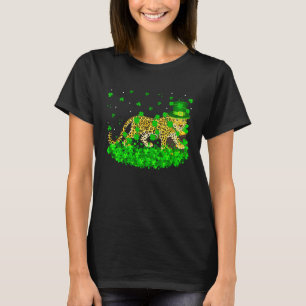 Irish Shamrock Leprechaun Leopard St Patrick's Day T-Shirt