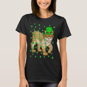 Irish Shamrock Leprechaun Lynx St Patrick's Day T-Shirt