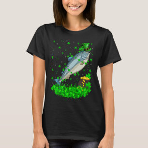 Irish Shamrock Leprechaun Salmon Fish St Patrick's T-Shirt