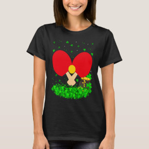 Irish Shamrock Leprechaun Table Tennis St Patrick' T-Shirt