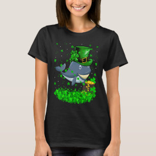 Irish Shamrock Leprechaun Whale St Patrick's Day T-Shirt