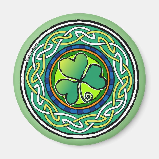Irish shamrock magnet (Front)