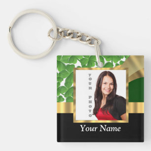 Irish shamrock personalised instagram key ring