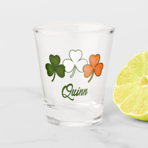 Irish Shamrock Personalised Name Shot Glass