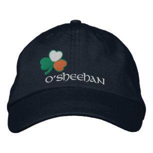 Irish Shamrock Personalised Tricolor Embroidered Hat