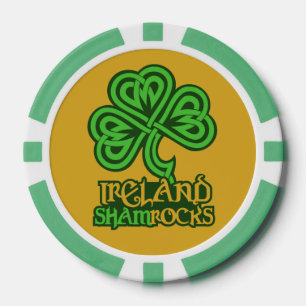 Irish Shamrock poker chips