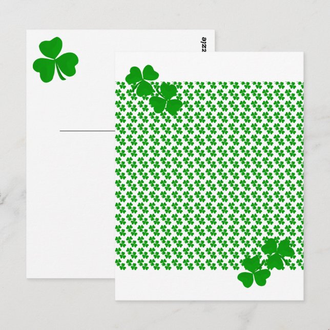irish Shamrock Postcard (Front/Back)