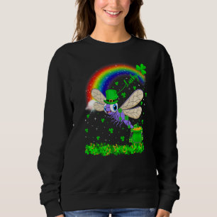 Irish Shamrock Rainbow Lucky Dragonfly St Patrick' Sweatshirt