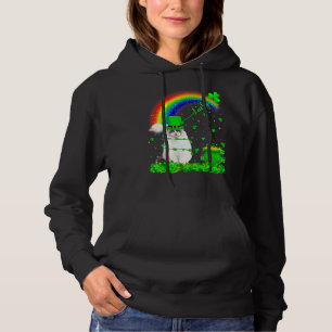 Irish Shamrock Rainbow Lucky Ragdoll Cat St Patric Hoodie
