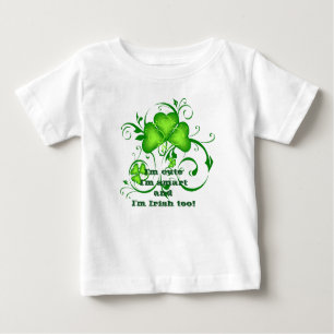 Irish shamrock saying baby T-Shirt