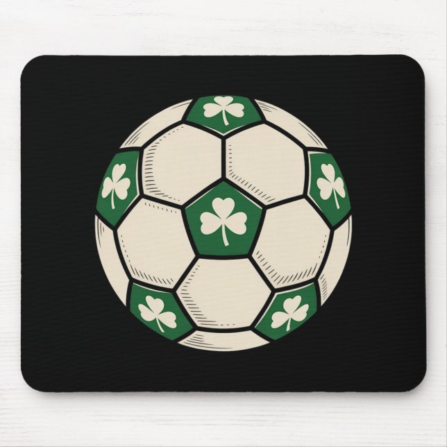 Irish Shamrock Soccer Ll Patrick Design  Mouse Pad (Front)