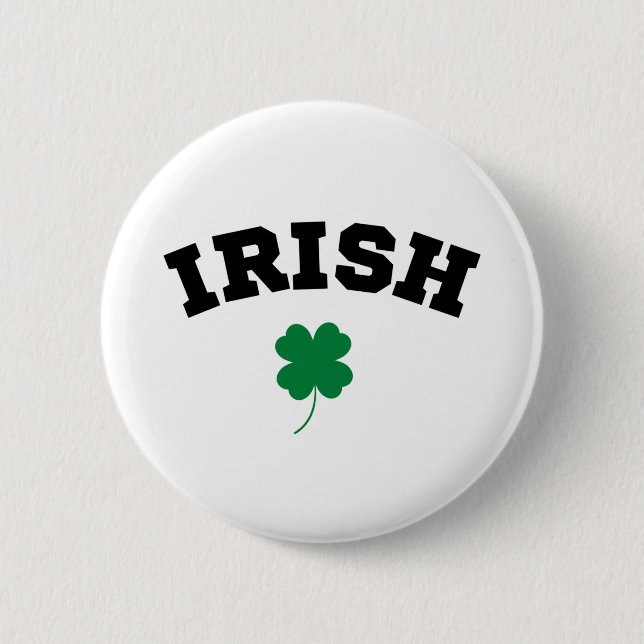 Irish  Shamrock St Patrick's 6 Cm Round Badge (Front)