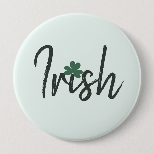 Irish Shamrock St Patricks Day      10 Cm Round Badge (Front)