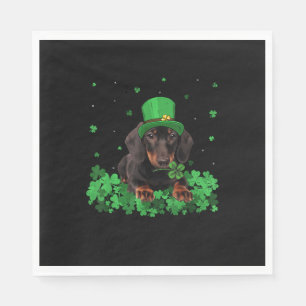 Irish Shamrock St Patrick's Day Dachshund Cool T-S Napkin