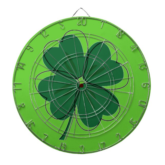 Irish Shamrock & St. Patrick's Day Dartboard (Front)