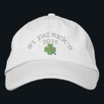 Irish shamrock St Patrick's day Embroidered Hat<br><div class="desc">Lucky green shamrock clover design with St Patrick's day text 2015. Visit the CUSTOMTHREADS STORE for matching products and more custom embroidery. or PADDY_O_DOORS STORE for St Patrick's day designs.</div>