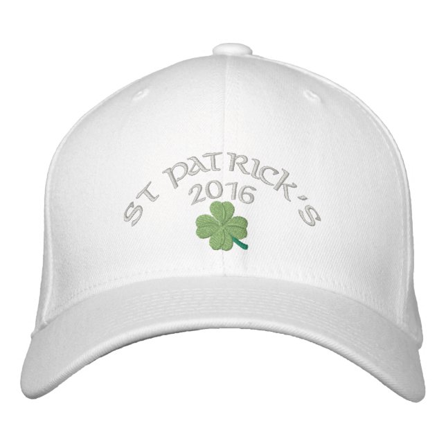 Irish shamrock St Patrick's day Embroidered Hat (Front)