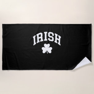 Irish Shamrock St Patricks Day Ireland Pride Irish Beach Towel