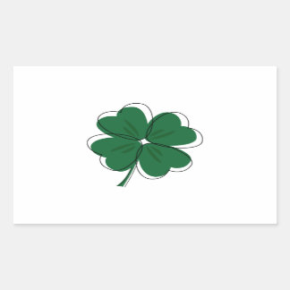 Irish Shamrock & St. Patrick's Day Rectangular Sticker
