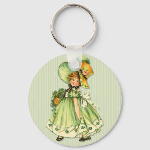 Irish Shamrock Stroll Key Ring