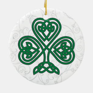 IRISH SHAMROCK SYMBOL CHRISTMAS ORNAMENT