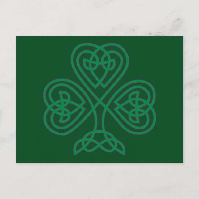 IRISH SHAMROCK SYMBOL POSTCARD (Front)