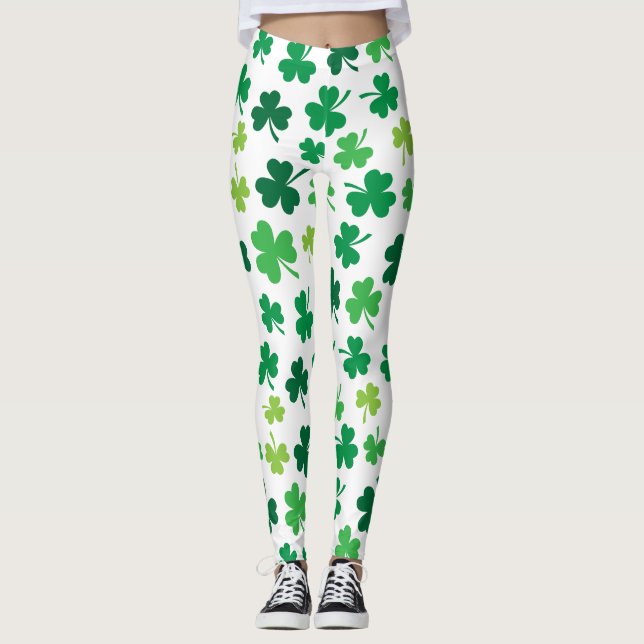 Irish Shamrock Themed | St. Patricks Day Leggings (Front)