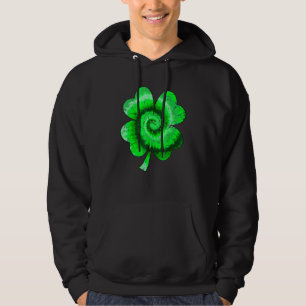 Irish Shamrock Tie Dye Happy St Patrick's Day Go L Hoodie