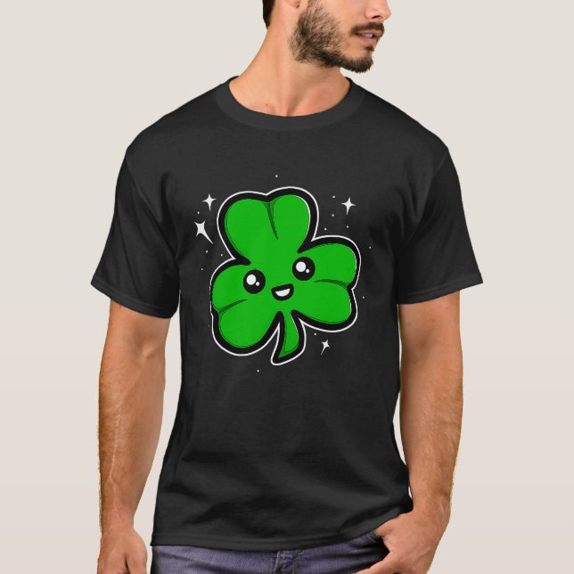 Irish Shamrock Tie Dye Happy St Patrick's Day Go L T-Shirt (Front)