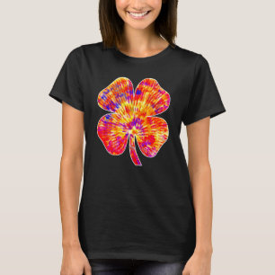 Irish Shamrock Tie Dye Lucky Four Leaf C Patrick's T-Shirt