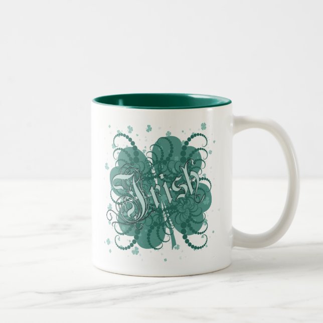 Irish Shamrock Two-Tone Coffee Mug (Right)