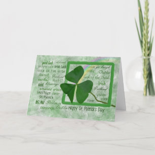 Irish Shamrock with Rainbow for St. Patrick's Day Card