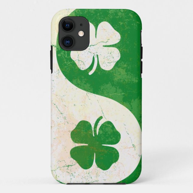Irish Shamrock Yin Yang Custom Case-Mate ID™ iPhon iPhone Case (Back)