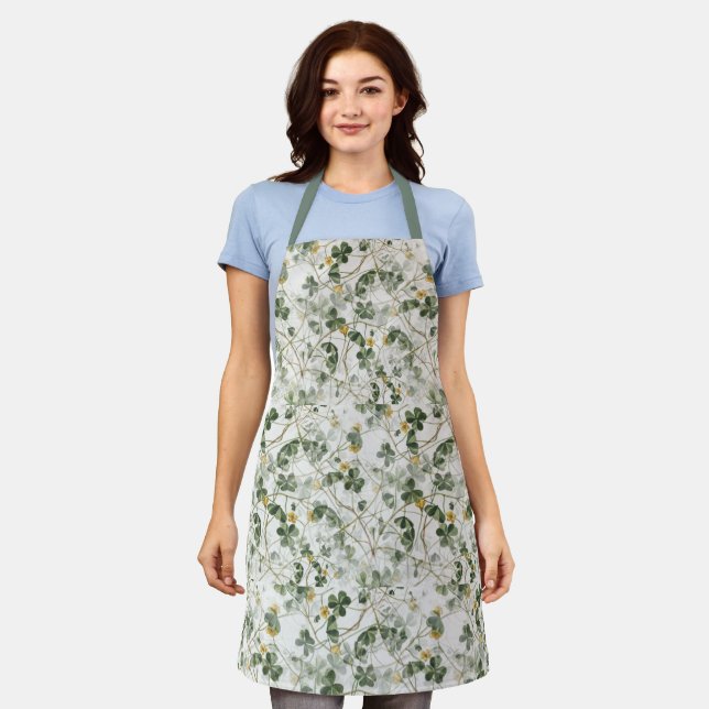Irish Shamrocks Apron (Worn)