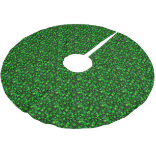 Irish Shamrocks Brushed Polyester Tree Skirt