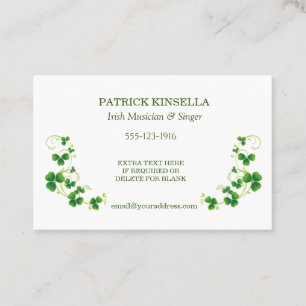 Irish Shamrocks Business Card
